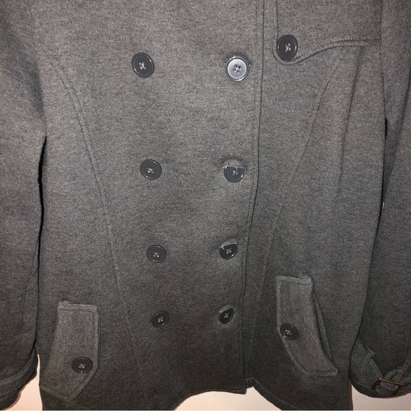 Torrid Gray Fleece Button-Up Peacoat Jacket 2X (18-20) - Picture 6 of 13